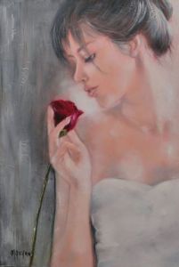 Voir le détail de cette oeuvre: Femme à la rose rouge