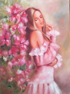 Voir le détail de cette oeuvre: Romantisme et fleurs d'hibiscus 